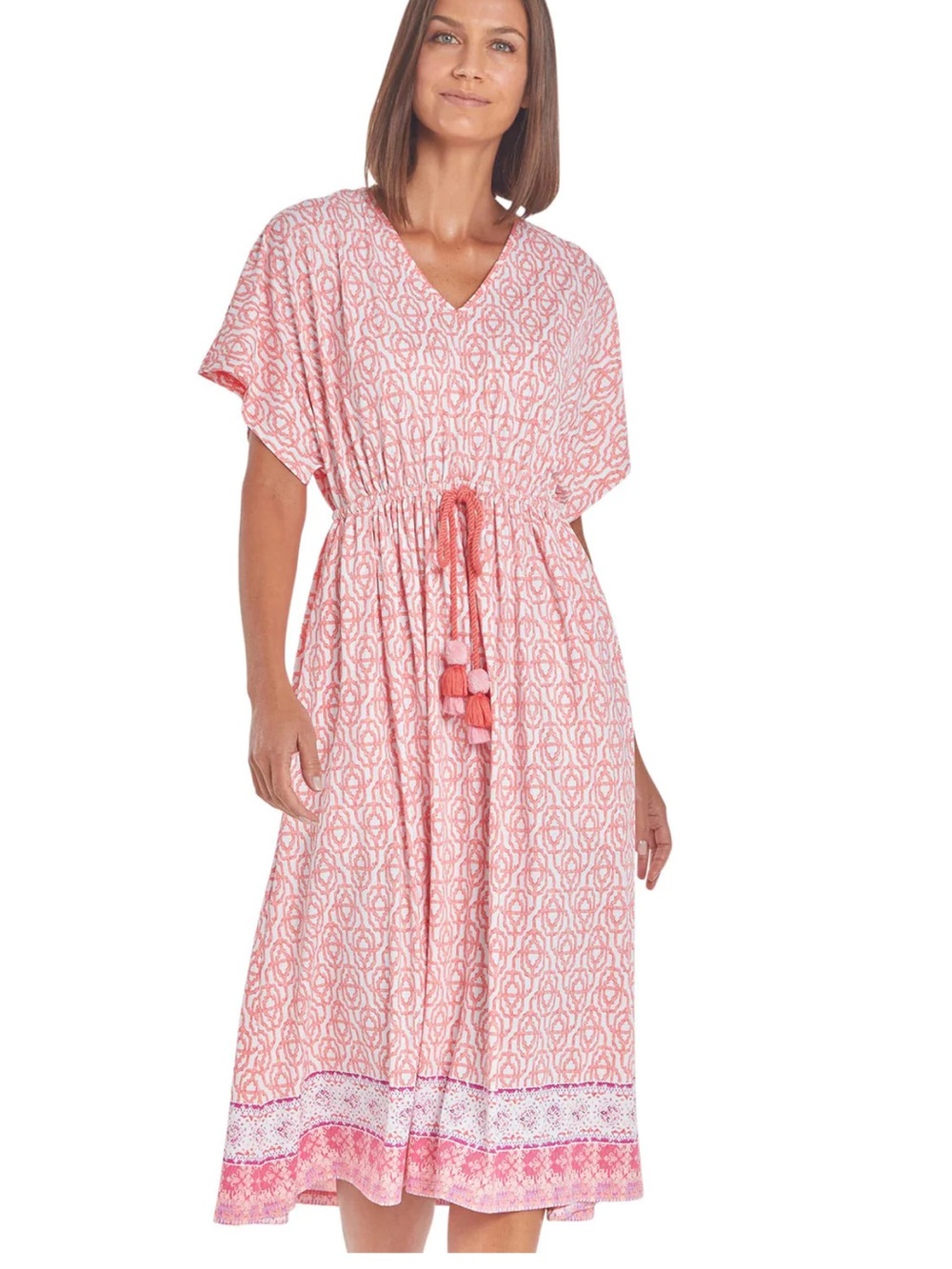 Cabana Life Dress Summer Napa Tie Waist Midi Dress NWT size Small Medium - Picture 3 of 15